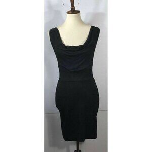 Wilster  Black Cut Out Draped Bodycon Dress Size S